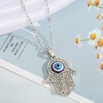 Collier de diamants en alliage avec pendentif oeil bleu de Turquie en gros Nihaojewelrypicture20
