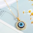 Collier de diamants en alliage avec pendentif oeil bleu de Turquie en gros Nihaojewelrypicture21