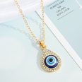 Collier de diamants en alliage avec pendentif oeil bleu de Turquie en gros Nihaojewelrypicture22