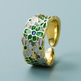 moda porcelana cobre dorado hojas mariposa flor anillo al por mayor Nihaojewelrypicture19