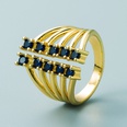 RetroKupfer vergoldeter eingelegter Zirkon mehrschichtiger hohler offener Ring Grohandel Nihaojewelrypicture18