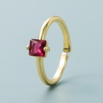 einfacher mehrfarbiger Diamantkupfer vergoldeter Ring Grohandel Nihaojewelrypicture17