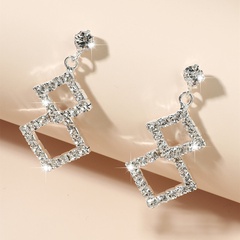 Diamond-studded diamond hollow earrings 2021 new earrings female wholesale