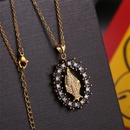 wholesale bijoux Vierge Marie pendentif cuivre incrust de zirconium collier nihaojewelrypicture9