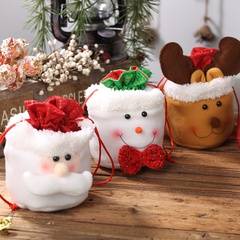 New Christmas Decorations Linen Drawstring Child Gift Bag Wholesale Nihaojewelry