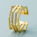 Mode kupfer vergoldet mikroeingelegter Zirkon hohler vierlagiger Ring Grohandel Nihaojewelrypicture12