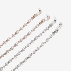 Einfache zweiteilige Perlenkette Brillenmaske Kupferkette Großhandel Nihaojewelry