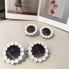 vente en gros petites lunettes de soleil à monture ronde marguerite nihaojewelry