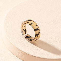 Korean leopard acrylic fine ring fwholesale Nihaojewelry