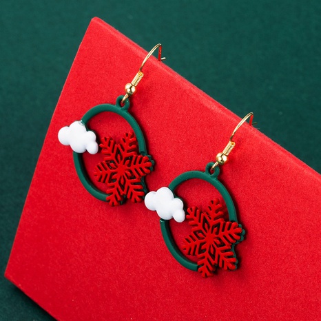 Christmas Series Snowman Snowflake Tree Asymmetrical Earrings Wholesale Nihaojewelry's discount tags