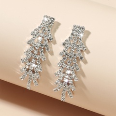new fashion geometric wheat ear diamond earrings wholesale Nihaojewelry