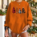 wholesale leopard plaid Christmas tree printed round neck longsleeved sweater nihaojewelrypicture7
