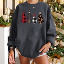 wholesale leopard plaid Christmas tree printed round neck longsleeved sweater nihaojewelrypicture8