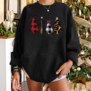 wholesale leopard plaid Christmas tree printed round neck longsleeved sweater nihaojewelrypicture10