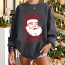 wholesale Christmas printed Santa Claus round neck longsleeved sweater nihaojewelrypicture7