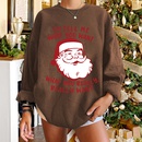 wholesale Christmas printed Santa Claus round neck longsleeved sweater nihaojewelrypicture11