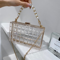 new fashion acrylic rhombus one-shoulder transparent jelly bag wholesale nihaojewelry