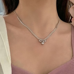 einfache Perlen hängende einlagige Halskette Großhandel Nihaojewelry