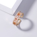 wholesale simple color star constellation rainbow zircon ring Nihaojewelry NHDB396549picture10
