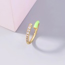 wholesale enamel porcelain fluorescent green zircon ring Nihaojewelry NHDB396552picture11