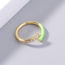 wholesale enamel porcelain fluorescent green zircon ring Nihaojewelry NHDB396552picture12