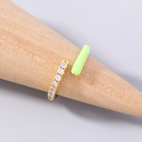 wholesale enamel porcelain fluorescent green zircon ring Nihaojewelry NHDB396552picture13