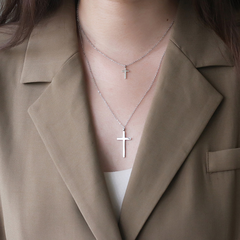 Wholesale Gothic Punk Cross Alloy Women's Layered Necklaces Necklace -  Nihaojewelry