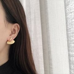 Titanstahl Fächerförmige Simple Style Ohrringe Großhandel Schmuck Nihaojewelry