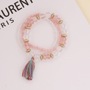 Shell Tassel Crystal Rice Bead Bohemian Style Bracelet wholesale jewelry Nihaojewelrypicture10