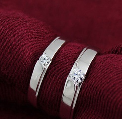 Korean Simple Solid Color Couple Pair Ring Wholesale Nihaojewelry