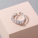 wholesale simple microinlaid zircon double ring Nihaojewelrypicture14