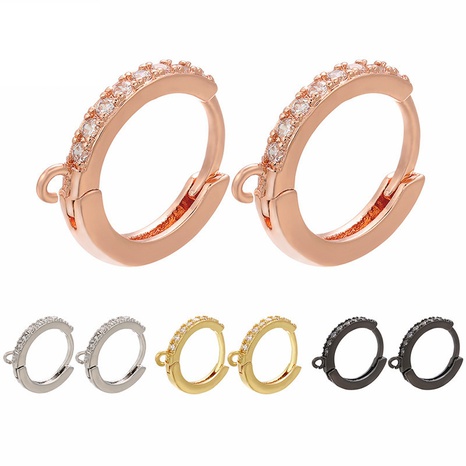 wholesale color micro-inlaid zircon copper ear clip Nihaojewelry's discount tags