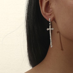 nouveau style créatif boucles d'oreilles en cuivre strass en gros Nihaojewelry