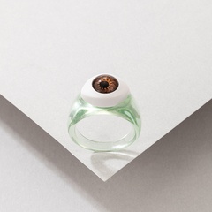 Großhandel Kreativer Acryl Brown Demon Eye Ring Nihaojewelry