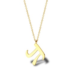 18K Gold Mathematical Symbol Pi Necklace European and American Personalized Simple Greek Letter Ins Ladies Clavicle Chain