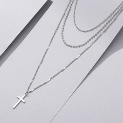 fashion cross alloy multilayer necklace wholesale jewelry Nihaojewelry