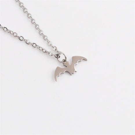 wholesale jewelry Halloween bat pendant stainless steel necklace nihaojewelry's discount tags
