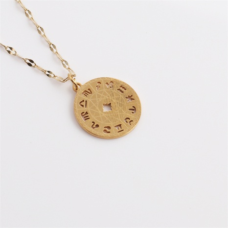 wholesale jewelry 12 constellation pendant stainless steel necklace nihaojewelry  NHYL413644's discount tags