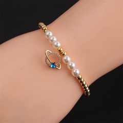 Refreshing Stylish Simple Geometric Jewelry Cross-Border Korean Style Copper Zircon Star Women's Bracelet Bracelet