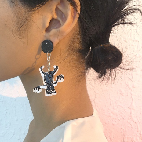 Halloween resin skull earrings wholesale Nihaojewelry's discount tags