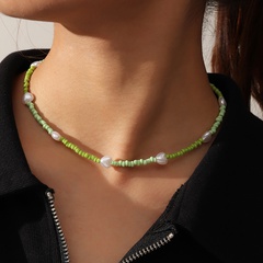 Großhandel schmuck herz perle grün handgewebte perlenkette nihaojewelry