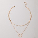 Mode mehrschichtiger goldener Kreis hngende mehrschichtige Halskette Grohandel Nihaojewelrypicture7
