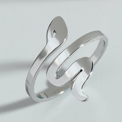 fashion simple snake-shaped open stainless steel ring wholesale nihaojewelry