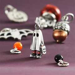Halloween accessories retro ghost owl stainless steel pendant wholesale nihaojewelry