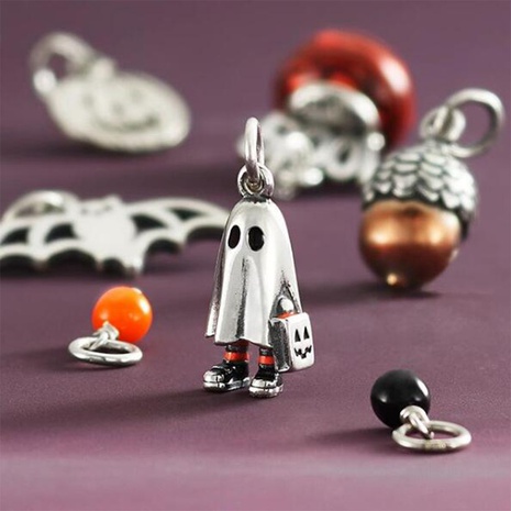 Halloween accessories retro ghost owl stainless steel pendant wholesale nihaojewelry's discount tags