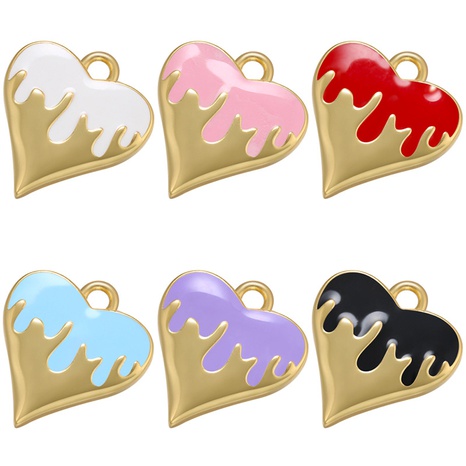 color drop oil heart-shaped pendant accessories wholesale Nihaojewelry's discount tags