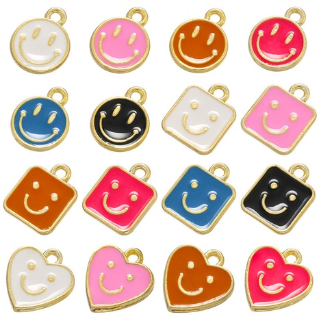 Drop Oil Smile Face Color Pendant Accessories wholesale Nihaojewelry's discount tags