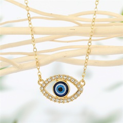 retro hollow devil's eye pendant necklace wholesale nihaojewelry