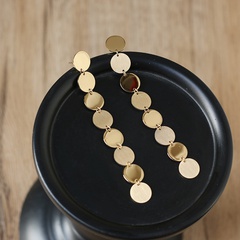 14K simple fashion discs geometric titanium steel earrings wholesale nihaojewelry