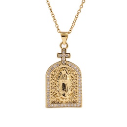 Kupfer eingelegter Zirkon Jungfrau Maria Anhnger Halskette Grohandel Schmuck Nihaojewelrypicture12